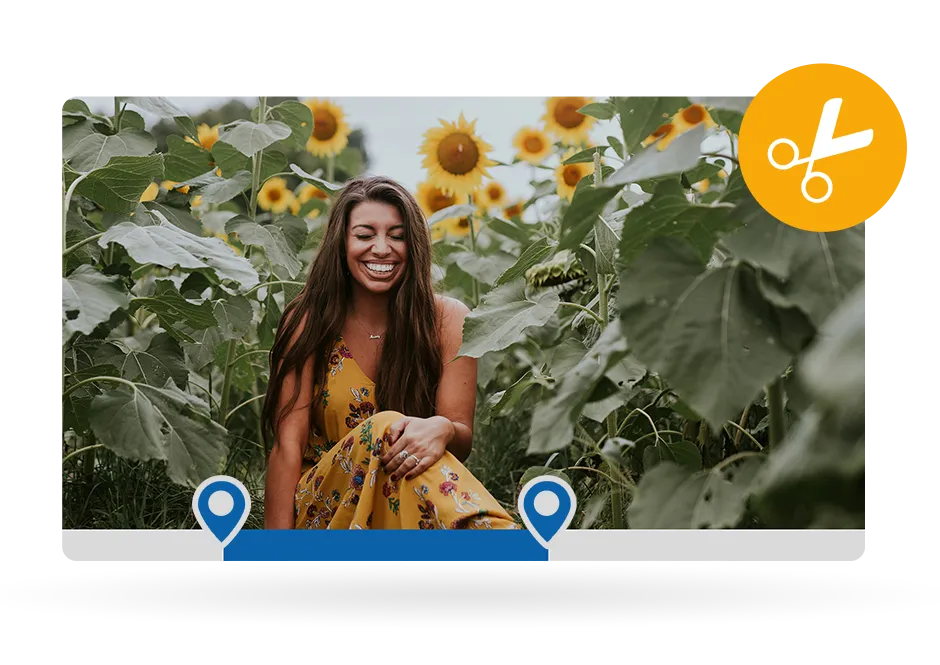 Trim videos width in- and out points